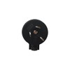 HPM Flat Top Plug, 10 A, Black