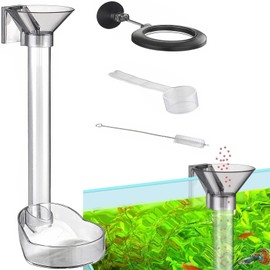 SensaBliss Fish Feeder Tube Set 1 Piece Medallion Bait Shrimp Bait Transparent Feeding Tray Fish Shrimp Feeding Tube Feeding Ring Bait Prevention Spread Prevention Water Pollution Prevention Bait Tank