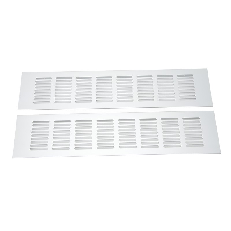 2 Pcs Air Vent Ventilation Grille Aluminium Alloy Rectangular Vent