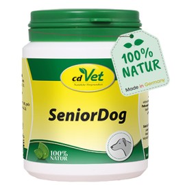 cdVet Naturprodukte SeniorDog 70 g - Hund - Ergänzungsfuttermittel - Defizite - Kräuter + Vitamine + Eisen - Lustlosigkeit - nach Krankheit + Operation - mangel an Agilität - bei älteren Tieren -, 297