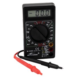 MC POWER Digital Multimeter Meter M-330D Black 3½ Digit Acoustic Continuity Tester