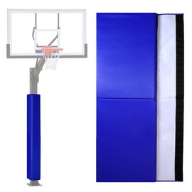 72" Tall Square Basketball Pole Pads - 2" Thick Heavy-Duty All-Weather Pole Padding Outdoor, Weatherproof Basketball Pole Pad for Player Protection, Fits 4", 5" & 6" Basketball Hoop Poles - BLUE
