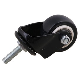 SHANOER 4pcs Heavy Duty 240kg M8x25mm PU Swivel Castor Wheels Trolley Furniture Caster Replacement (castor without brake)
