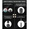 Torch Lighter, Long Flexible Neck Refillable Butane Lighter, Jet Flame