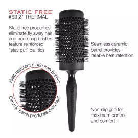Cricket Static Free Collection Thermal Brushes - Choose Your Size - 53- 2"