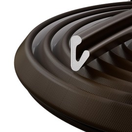 19.7ft V-Shape Weather Stripping Door Seal Strip for Door Frame,Self-Adhesive Door Gap Filler for Winter Insulation,Foam Soundproofing Weatherstripping for Window Draft Stopper Light Blocker,Brown