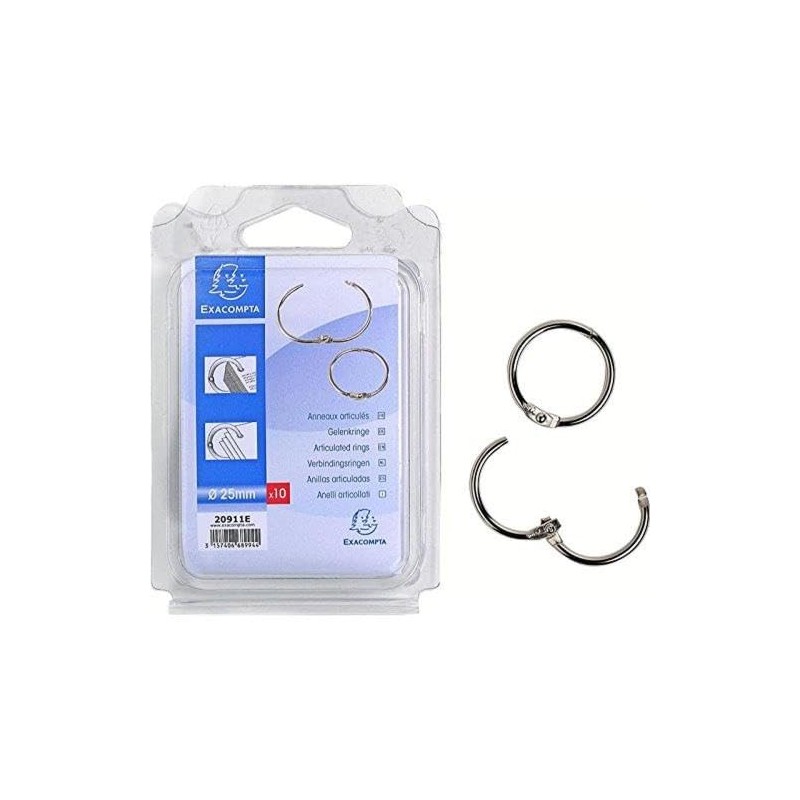 Exacompta - Ref 20911E - Metal Binder Rings (Pack of