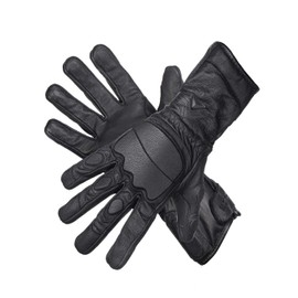 MOG Master of Gloves Guide CPN 6505 Cut Resistant Puncture Protection Gloves Cut Protection Level F Leather with Metal Mesh and TPR Impact Protection for Emergency Services Security Inch Police