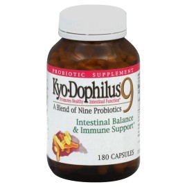 Kyo-Green Kyolic Kyo-Dophilus-9 Probiotics 180 Capsules