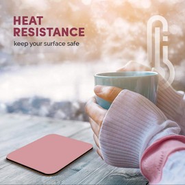 Great Single Coaster Square - Dusty Rose Pink Colour Block |Glossy Quality Coasters | Tabletop Protection for Any Table Type #44922
