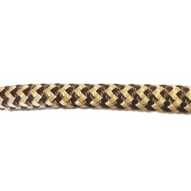 CBKnot 9/16" Premium Double Braid Polyester Rope 9,500 lb Tensile Strength, Marine, Sailing, Boating, Rigging, Equestrian and More (9/16" x 25 ft. Hank, Beige/Brown)