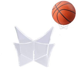 Football Display Stand,Acrylic Basketball Stand Rugby Ball Stand Clear Football Holder Sport Ball Display Case for Home School 12 * 12 * 6.4CM