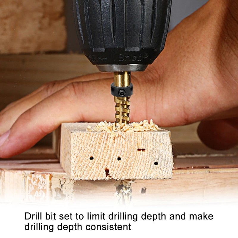 LICQIC Drill Stop Position Limiting Ring, 3-12 mm Drill Depth