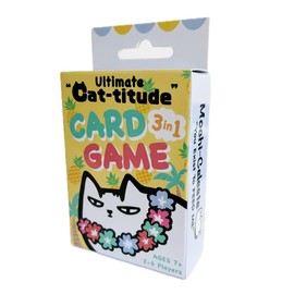 Mochi-Celeste Ultimate Cat-titude 3 in 1 Card Game - Hilarious Sassy Humor, Family Friendly, Fun Party Game for Adult, Teens & Kids