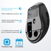 SHUNJINRUN 2.4G Silent Ergonomic Wireless Side Button Mouse Black