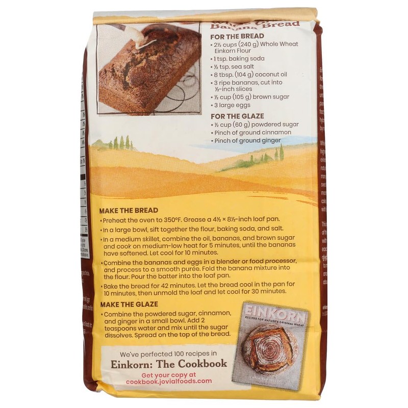 Jovial Organic Einkorn Whole Wheat Flour - Bread Baking Flour