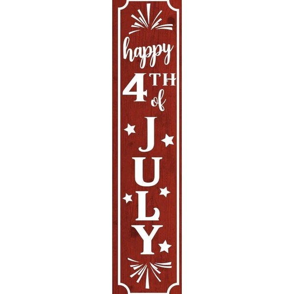 Melody Jane Dolls House Happy 4th July Wooden Sign Miniature