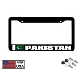 BLVD PAKISTAN flag License Plate Frame Including Mounting Hardware Made In USA
