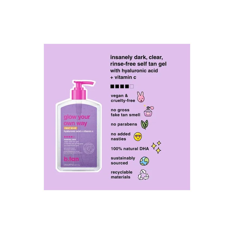 Autobronceador B.tan Increíblemente Oscuro 473ml Piel Dorada