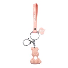 Makio Fun Animal Keychain with Metal Ring and Carabiner Carry the Keys or Hang on your Backpack or Bag. I Want You Animal Keychain with Hook for Backpacks Cases (Bunny)