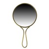 AREOhome 5010-14 Lena Round Hand Mirror, 10.5-inch Height, Brass,6 x