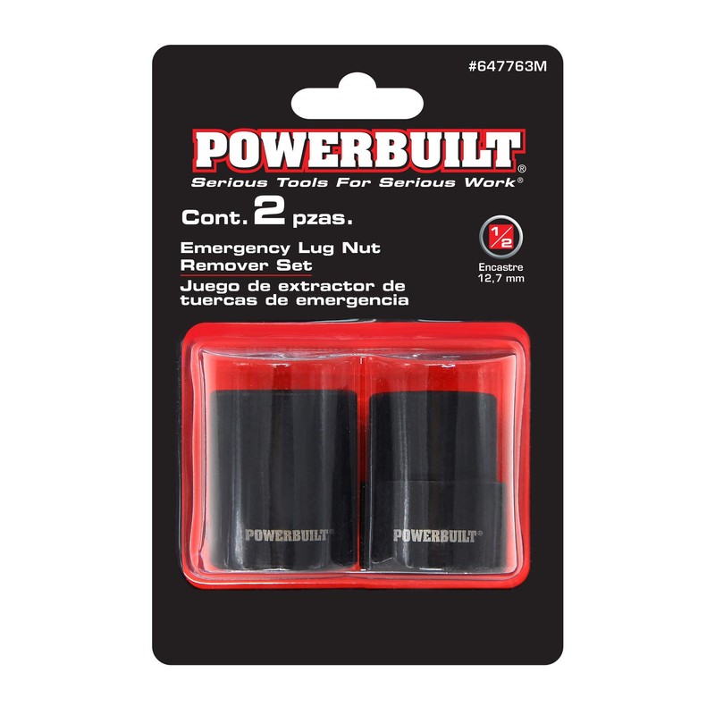 Powerbuilt 2 Pc. Emergency Lug Nut Remover Socket Set -