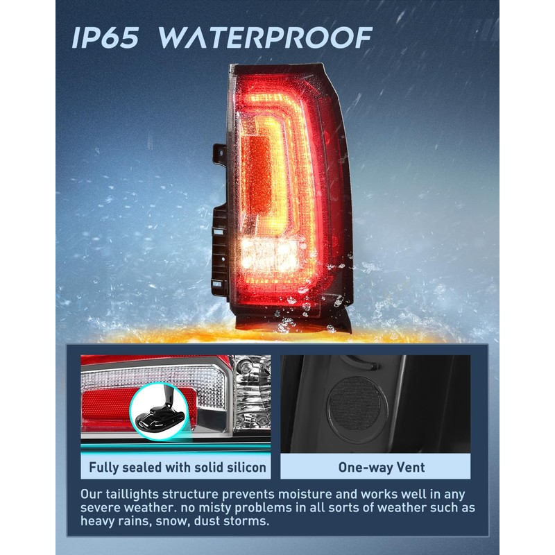 Nilight Taillight Assembly Compatible with 2015 2016 2017 2018 2019
