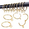 Openable Curtain Rings with Eyelet,24PCS Curtain Rings,Drapes Rings 76mm Interior
