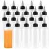 Uyuxxu 20 Pack 4oz Boston Squeeze Bottles, Clear Plastic Dispensing