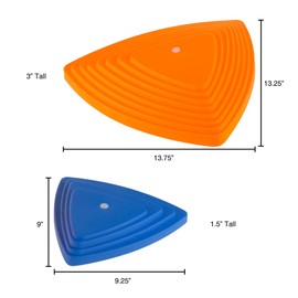 Hey! Play! Triangular Stepping Stones- Fun Triangles for Balance, Coordination and Exercise for Kids- Set of 6 (3 Small Stones and 3 Large Stones), Assorted, Normal (80-ES1704124)