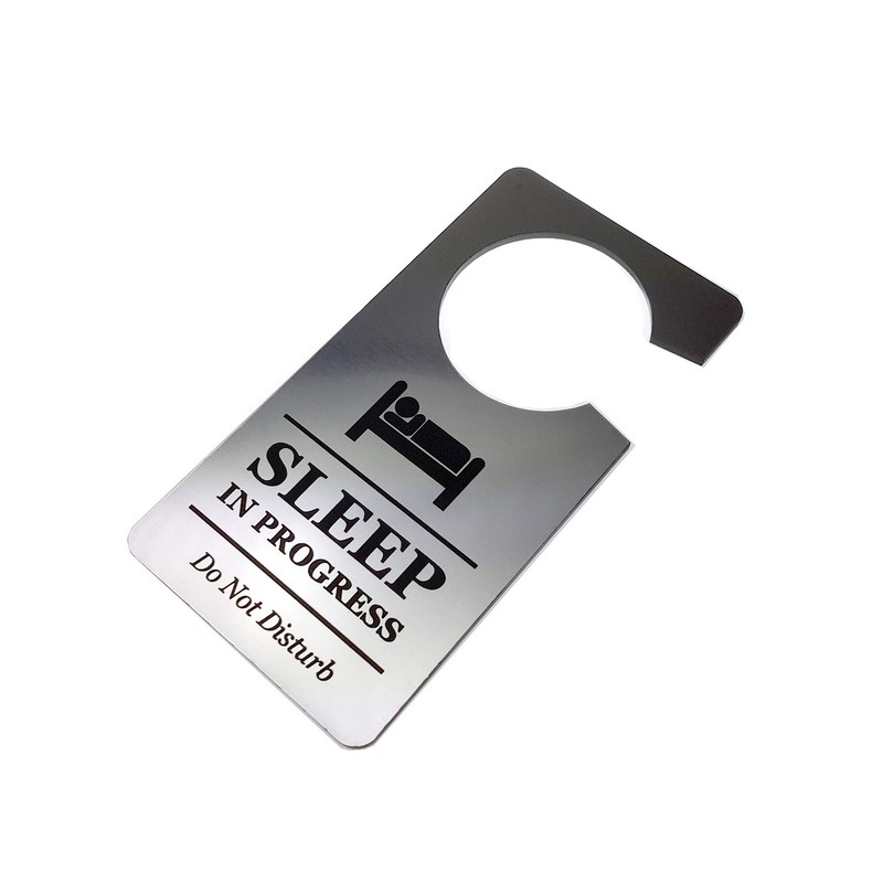 Sleep in Progress Do Not Disturb Room Door Hanger Sign