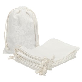 PATIKIL Muslin Bags Cotton 7.1"x5.1" Drawstring Bags Reusable Produce Bags for Bulk Food Storage Fabric Bags Cloth Bags, 20 Pcs