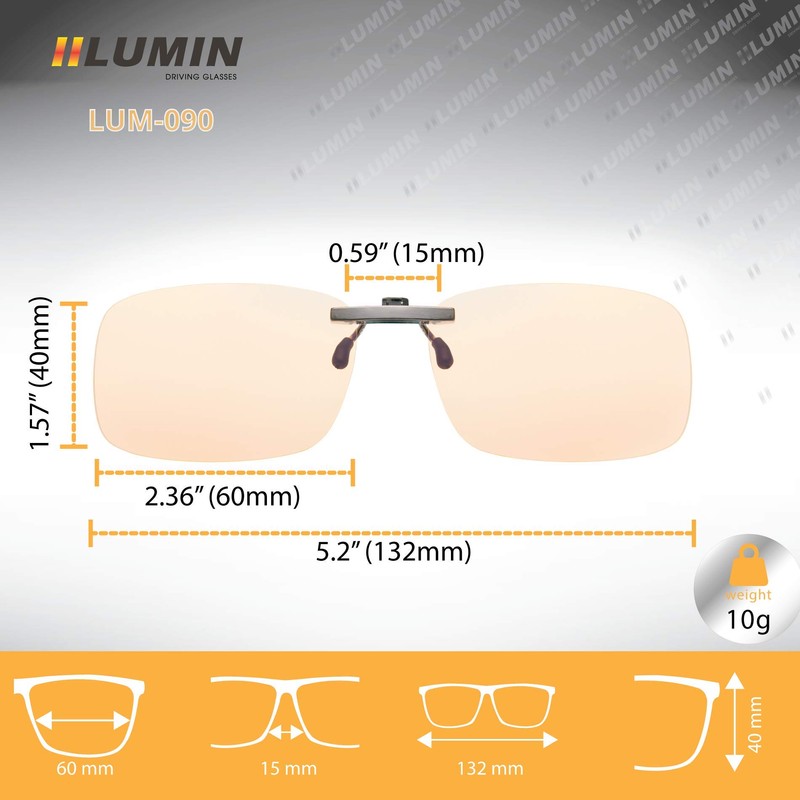Illumin Night Driving Clip On - All-Weather Glasses for Improved