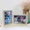 Smiling Art Double Wooden Photo Frame for 2 Photos, Folding
