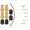 KAPSING Bicycle Valve Adapter Set, 4 Brass Valve Adapters and