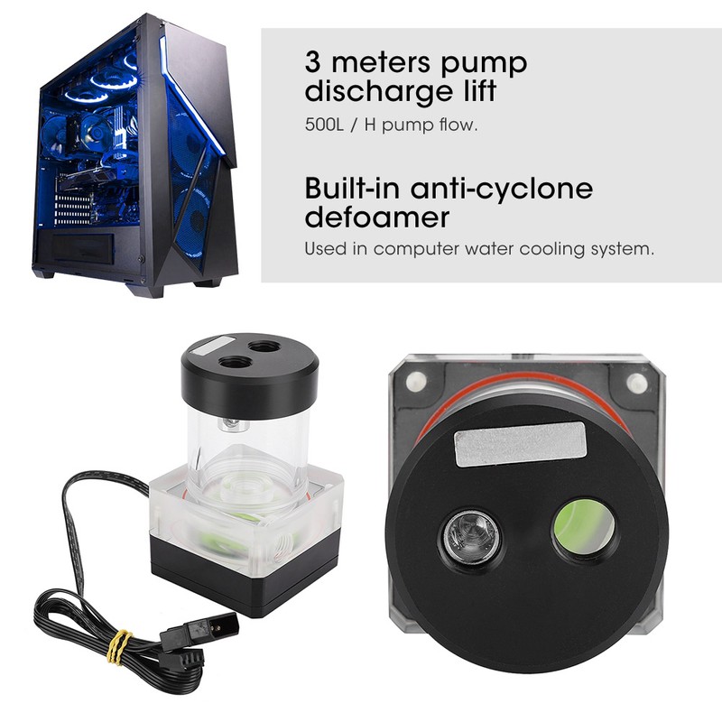 Computer Water Pump PC Cooler Integrated Built In Defoaming 500l