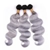 Ombre Grey Human Hair Bundles 1B Grey Tow Tone Bundles