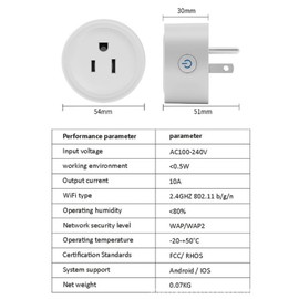 NDNCZDHC 2pcs Smart Mini Smart Plug, 10A WiFi Outlet Socket Compatible with Alexa, Google Home Assistant and Cozylife, Remote Control with Voice Control, Only Supports 2.4GHz Network(US Plug)