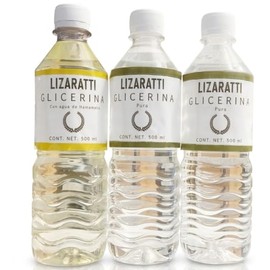 Tripack Glicerina Lizaratti 500ml (2 Naturales  1 Agua de Hamamelis)  Humectante y Tónico Astringente Grado Cosmético para Piel y Cabello  Ideal para 
