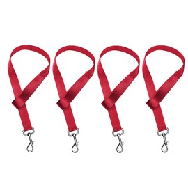 Harrison Howard 4PCS 22” Easily Packed Sturdy Nylon Bucket Straps for Hay Nets and Water Feeder Buckets-Red