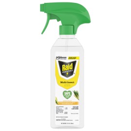 Raid Raid Essentials Multi-Insect Killer Spray Bottle, Child and Pet Safe, for Indoor Use, Lemongrass Scent, 12 fl oz