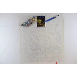 My Paint by Numbers USA - DIY Paint by Number Kit Acrylic Painting Home Decor - Cafe Terrace