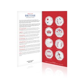 The Koin Club Best of British Red Collection Limited Edition Silver Plated Coins - Set of 8