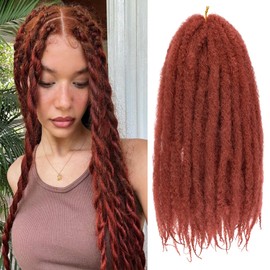 Mscat Marley Twist Braiding Hair 45,7 cm Marley Twist Hair Long Copper Red Twist Hair 8 Packs Afro Kinky Curly Twist Crochet Hair Synthetic Marley Hair Extensions (45 cm, 8 Packs, 350)