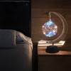 Glass Ball Moon Iron Art Decoration Night Light with LED