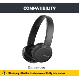 HTINDUSTRY Ersatz-Ohrpolster Kompatibel mit Sony WH-CH510 Wireless-Kopfhörern Premium Ohrpolster aus weicherem Proteinleder/Memorieschaum