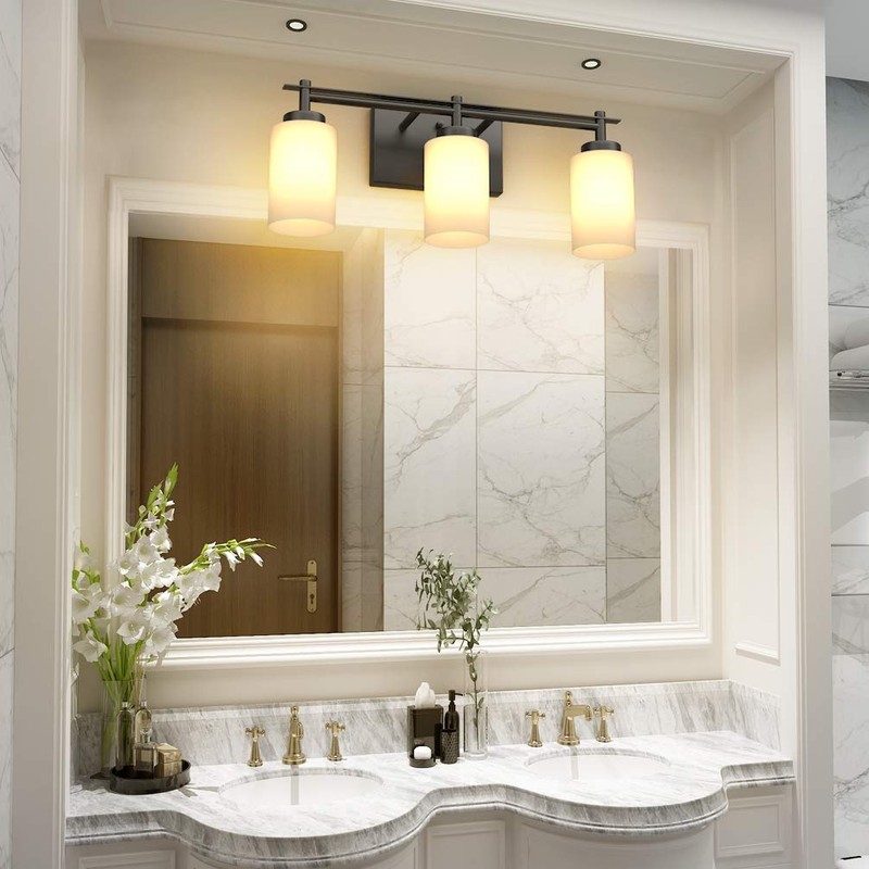 Aipsun Black Vintage Vanity Light, Bathroom Vanity Lighting Fixtures Industrial