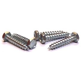 #12 x 3" Type A Sheet Metal Screws/Unslotted/Hex Head/Steel/Zinc / 500 Pc. Carton