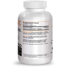 Bronson Vitamin C 1000 mg Sustained Release Premium Non-GMO Ascorbic Acid, 250 Tablets