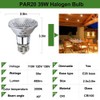 H&Z PAR20 Flood 39W 120V 480 Lumens, 2pack High Output
